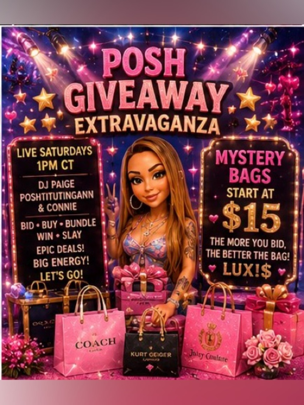 The MORE you BID, The BETTER the Mystery Bag Saturdays!Bags START at $15 only!!